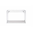 Bowery Hill Contemporary Console Table in Mirrored and Chrome