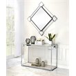 Bowery Hill Contemporary Console Table in Mirrored and Chrome