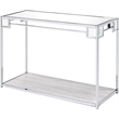 Bowery Hill Contemporary Console Table in Mirrored and Chrome