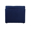 Bowery Hill Contemporary Modular Armless Chair in Blue Fabric