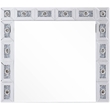 Bowery Hill Contemporary Table Mirror in Mirrored and Faux Diamonds