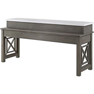 Bowery Hill Contemporary 4PC Counter Height Set in Beige Fabric and Gray