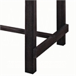 Bowery Hill Counter Height Table in White Marble and Weathered Espresso