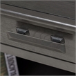 Bowery Hill Sturdy Wood Corner Computer/Writing Desk in Smoke Gray Oak