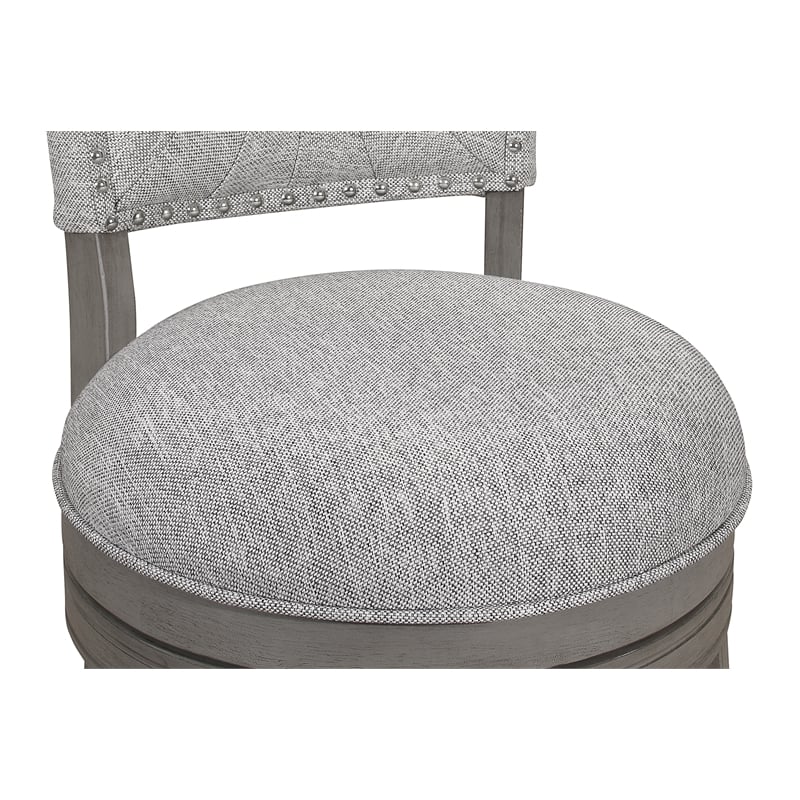 Bowery Hill Swivel Wood Counter Stool Antique Gray