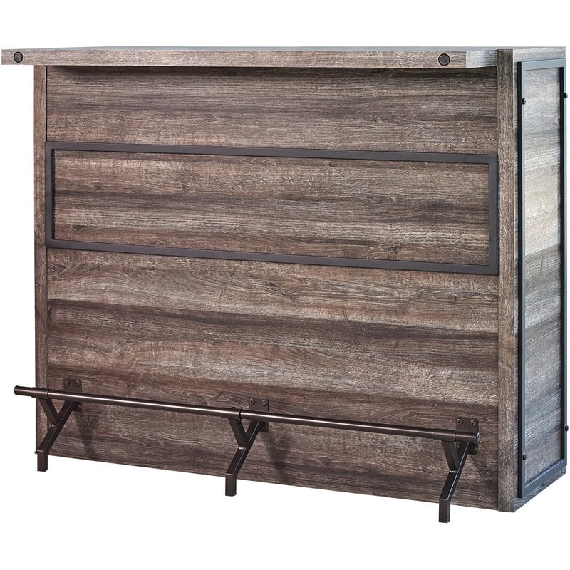 Bowery Hill Wood Aged Oak Bar Unit Rectangular 51