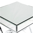 Bowery Hill Contemporary Metal Square End Table in Chrome