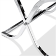 Bowery Hill Contemporary Metal Square End Table in Chrome