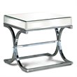 Bowery Hill Contemporary Metal Square End Table in Chrome