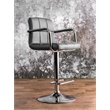 Bowery Hill Contemporary Metal Adjustable Bar Stool in Gray