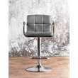 Bowery Hill Contemporary Metal Adjustable Bar Stool in Gray