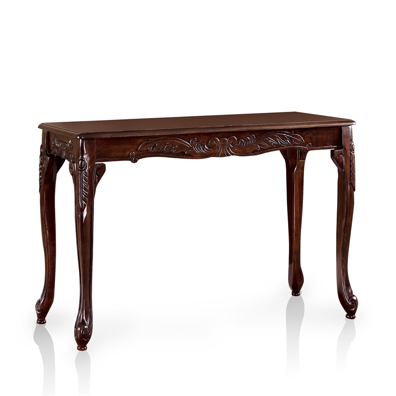 Bowery Hill Traditional Solid Wood 4-Piece Coffee Table Set in Dark Cherry