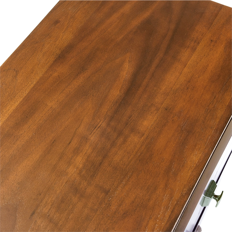 Bowery Hill 5 Drawers Transitional Wood Chest in Acacia/Walnut
