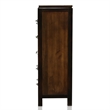 Bowery Hill 5 Drawers Transitional Wood Chest in Acacia/Walnut