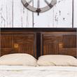 Bowery Hill Transitional Wood Queen Panel Bed in Acacia/Walnut