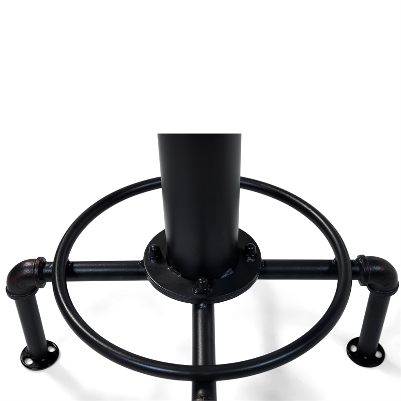 Bowery Hill Contemporary Metal Counter Height Stool in Antique Black (Set of 2)
