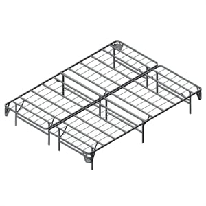 Bowery Hill Transitional Metal Queen Bed Frame in Silver