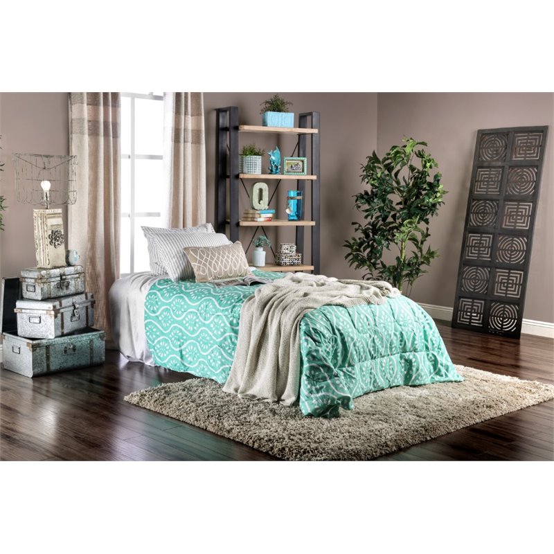 Bowery Hill Transitional Metal Twin Bed Frame in Silver