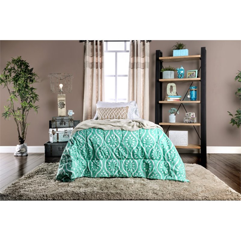 Bowery Hill Transitional Metal Twin Bed Frame in Silver