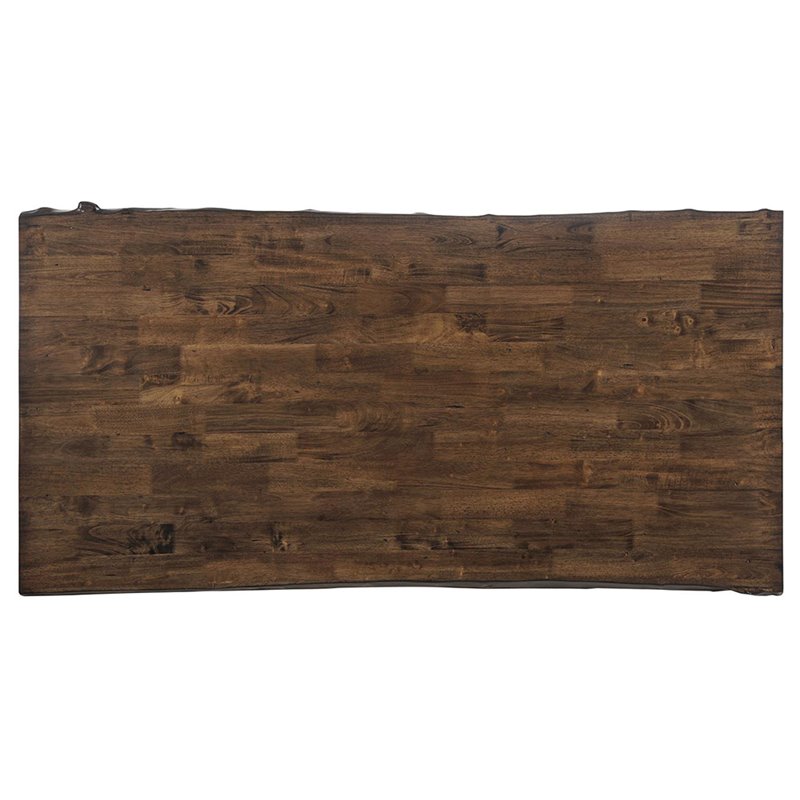 Bowery Hill Industrial Wood Extendable Dining Table in Walnut