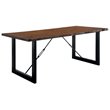 Bowery Hill Industrial Wood Extendable Dining Table in Walnut