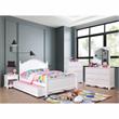 Bowery Hill 1-Drawer Transitional Wood Nightstand with Open Shelf in White