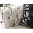 Bowery Hill Transitional Fabric Sofa with Pillows in Beige/Black