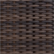 Bowery Hill Contemporary Rattan Patio Corner Chair in Brown and Beige