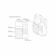 Bowery Hill Wood Distressed Walnut Bar Cabinet Rectangular Multi-Storage 39.37