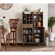 Bowery Hill Mid-Century Wood Multi-Storage Wine Rack in Walnut