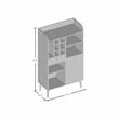 Bowery Hill Mid-Century Wood Multi-Storage Wine Rack in Walnut
