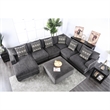 Bowery Hill Modern Chenille Modular Sectional in Gray