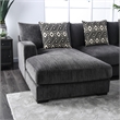 Bowery Hill Modern Chenille Modular Sectional in Gray