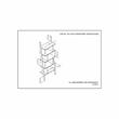Bowery Hill 4-Shelf Zigzag Structure Modern Wood Bookcase in Walnut