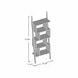 Bowery Hill 4-Shelf Zigzag Structure Modern Wood Bookcase in Walnut