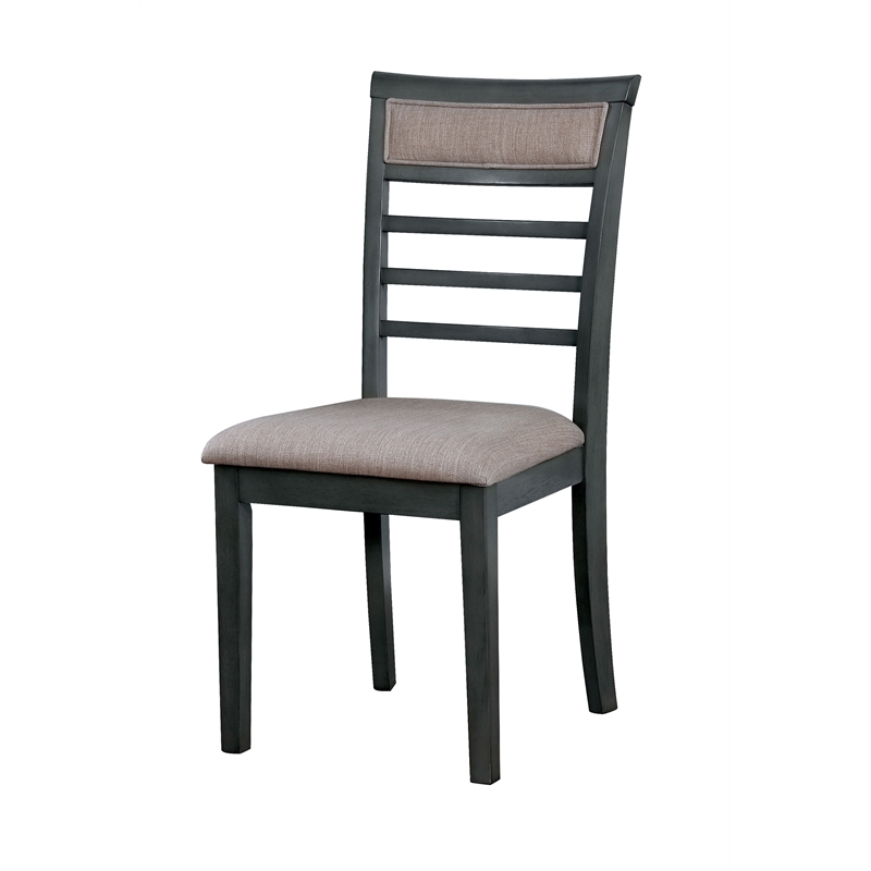Bowery Hill Transitional Wood 7-piece Dining Set in Weathered Gray