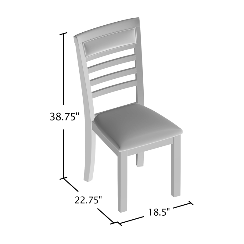 Bowery Hill Transitional Wood 7-piece Dining Set in Weathered Gray
