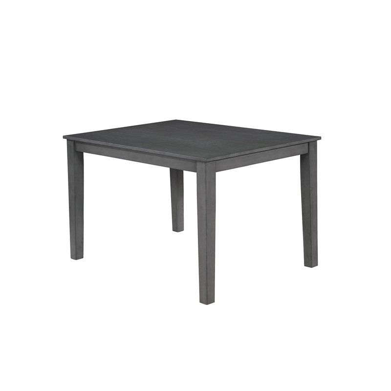 Bowery Hill Transitional Wood 7-piece Dining Set in Weathered Gray