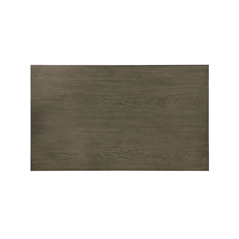Bowery Hill Transitional Wood 7-piece Dining Set in Weathered Gray