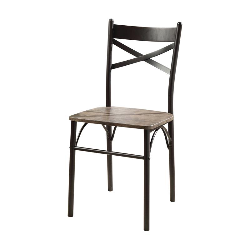 Bowery Hill Transitional Metal 5-Piece Dining Set in Dark Bronze