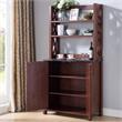 Bowery Hill Farmhouse Wood Multi-Storage Kitchen Cabinet in Walnut