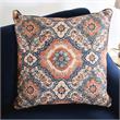 Bowery Hill Transitional Chenille Sofa with Wood Legs in Navy