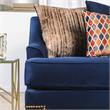 Bowery Hill Transitional Chenille Sofa with Wood Legs in Navy