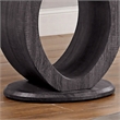 Bowery Hill Contemporary Wood Round End Table in Gray