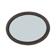Bowery Hill Oval Farmhouse Wood Mirror in Rustic Natural Tone