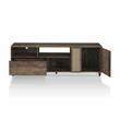 Bowery Hill Rustic Wood Storage 70-Inch TV Stand in Reclaimed Oak