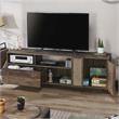 Bowery Hill Rustic Wood Storage 70-Inch TV Stand in Reclaimed Oak