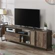 Bowery Hill Rustic Wood Storage 70-Inch TV Stand in Reclaimed Oak