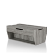 Bowery Hill Rustic Wood Storage Coffee Table in Vintage Gray