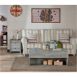 Bowery Hill Rustic Wood Storage Coffee Table in Vintage Gray